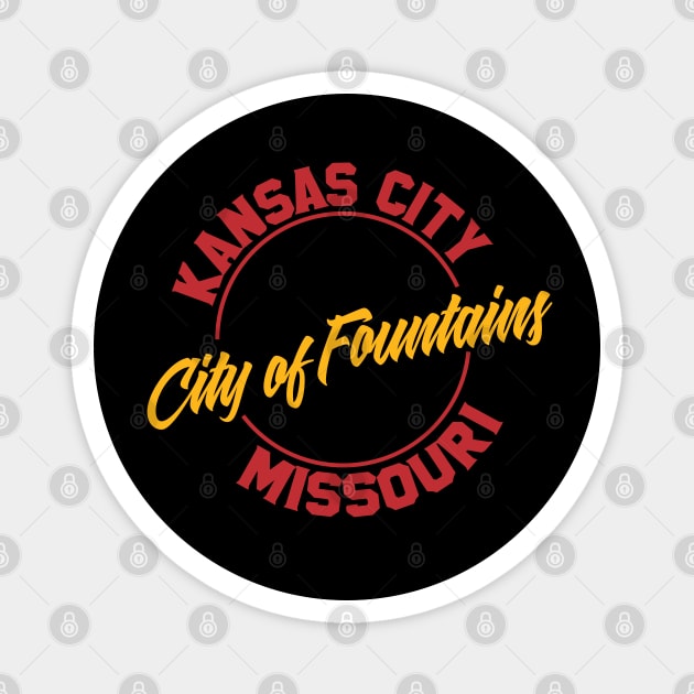 Kansas City - City Of Fountains Magnet by eighttwentythreetees
